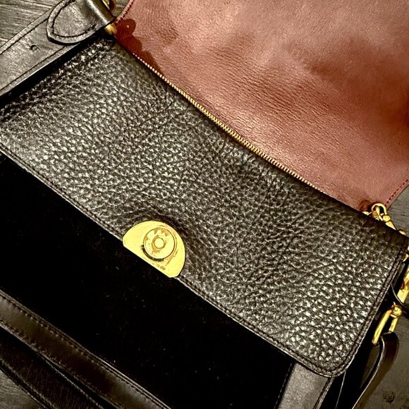 Coach Dreamer Mixed Leather & Suede Shoulder Bag — Black - Picture 5 of 7